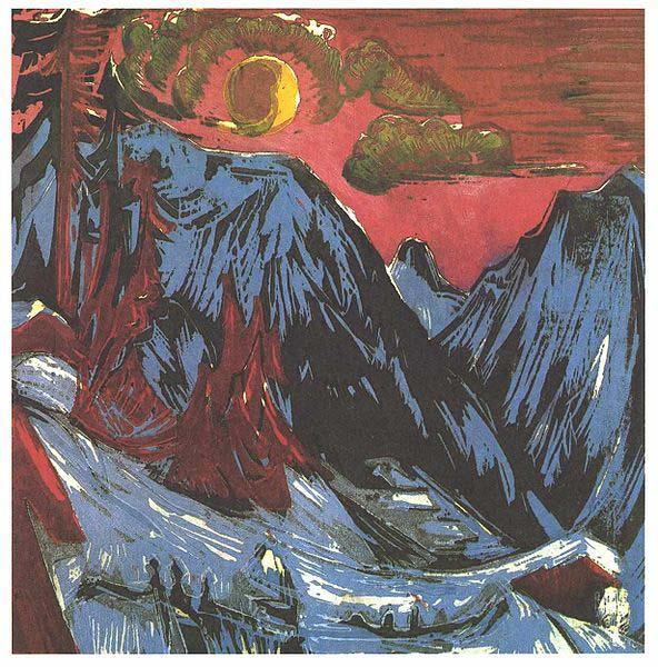 Ernst Ludwig Kirchner Moon night Germany oil painting art
